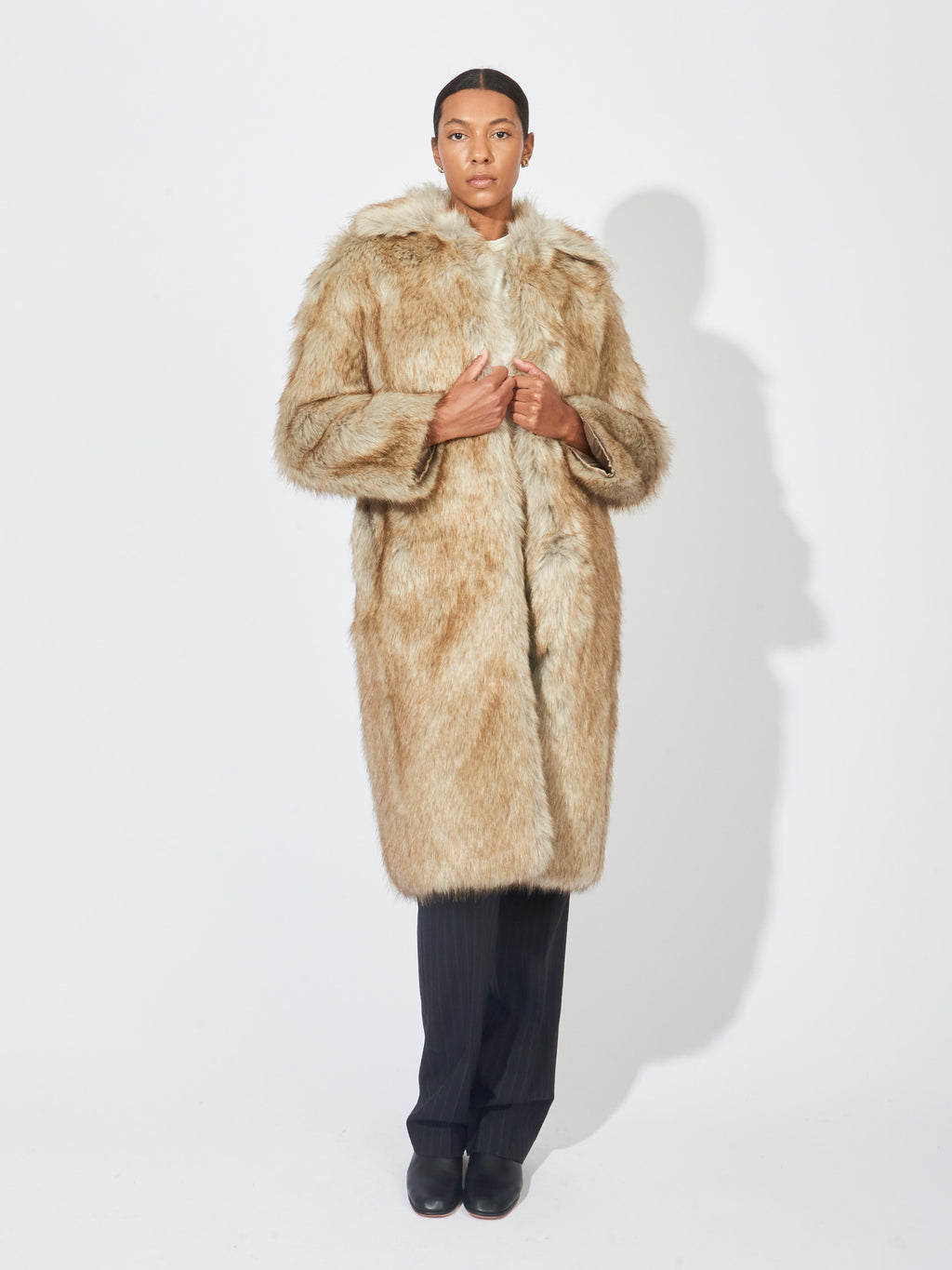 Totême - Beige Faux-Fur Coat – Frances May