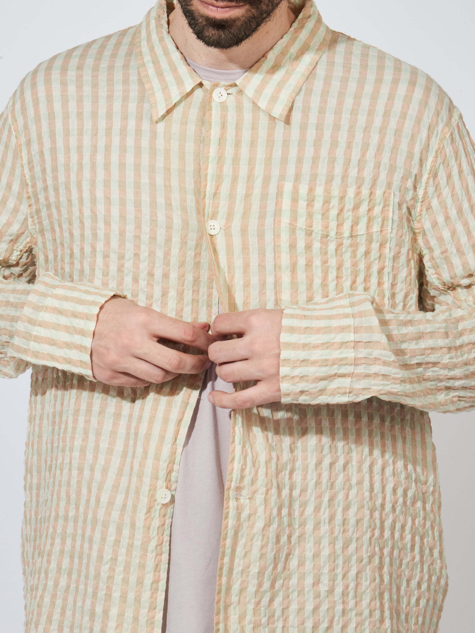 Our Legacy - Basque Seersucker Check Box Shirt – Frances May