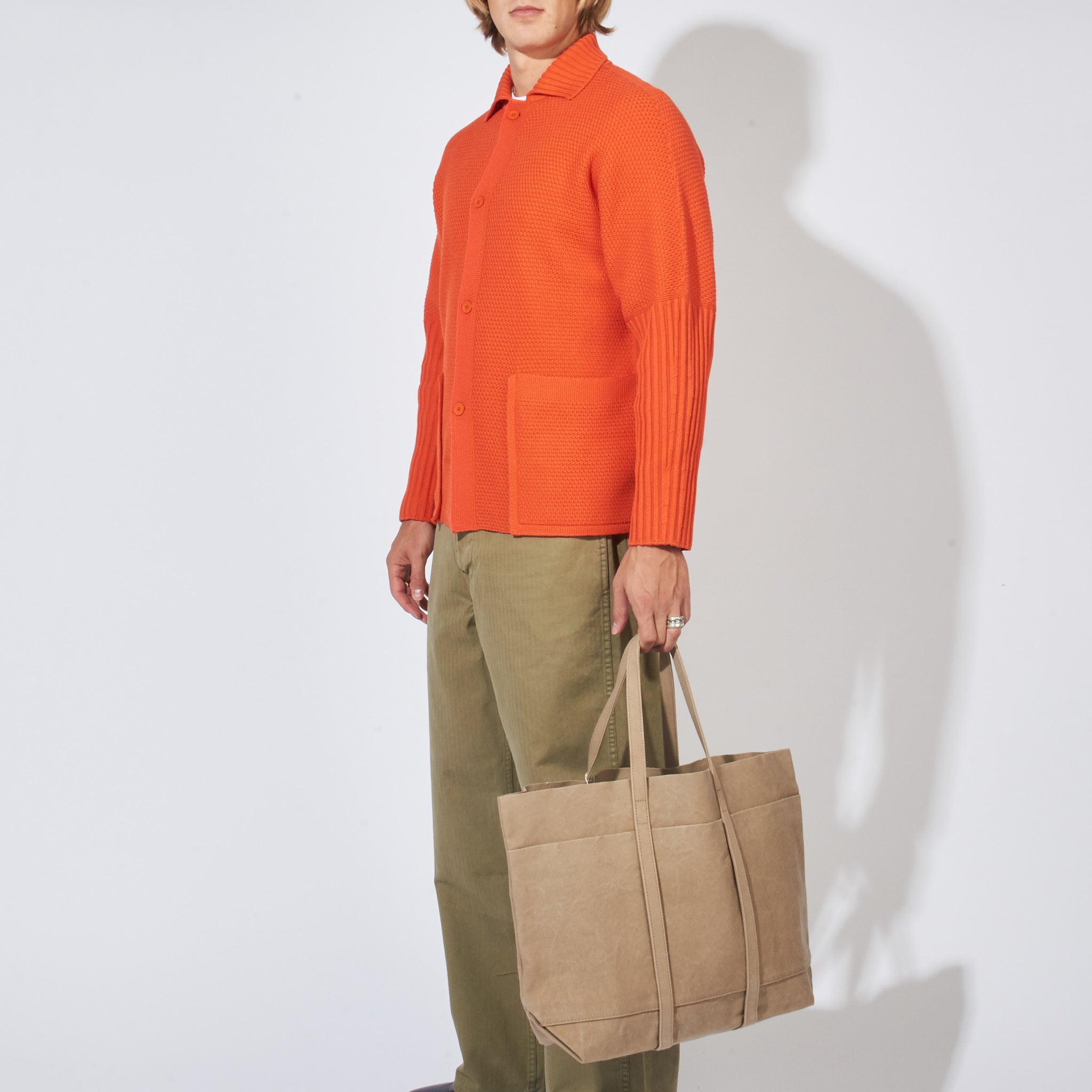 Amiacalva Washed Canvas Pochette in Red Curated at Jake and Jones