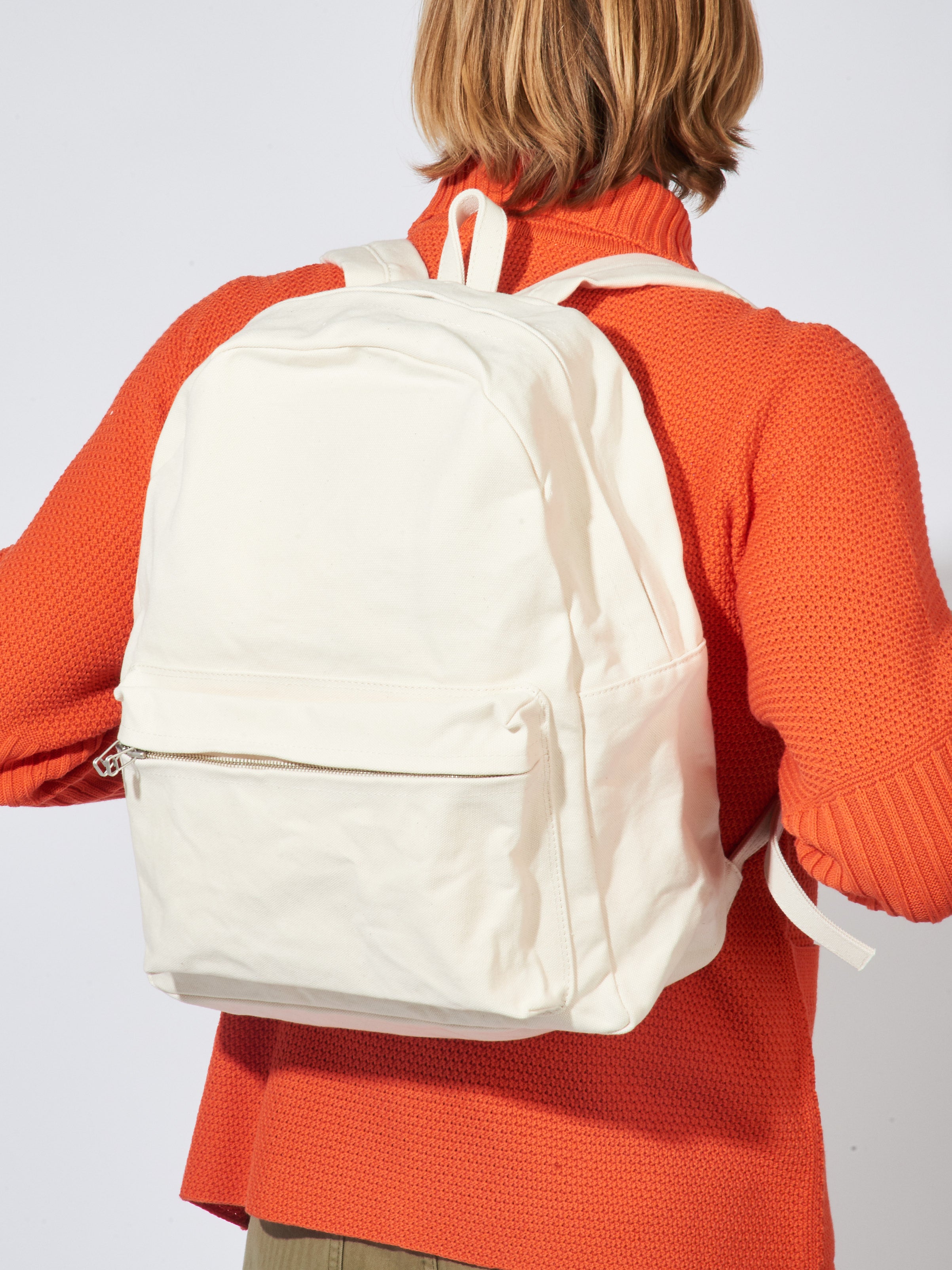 Amiacalva - Medium White Washed Canvas Backpack – Frances May