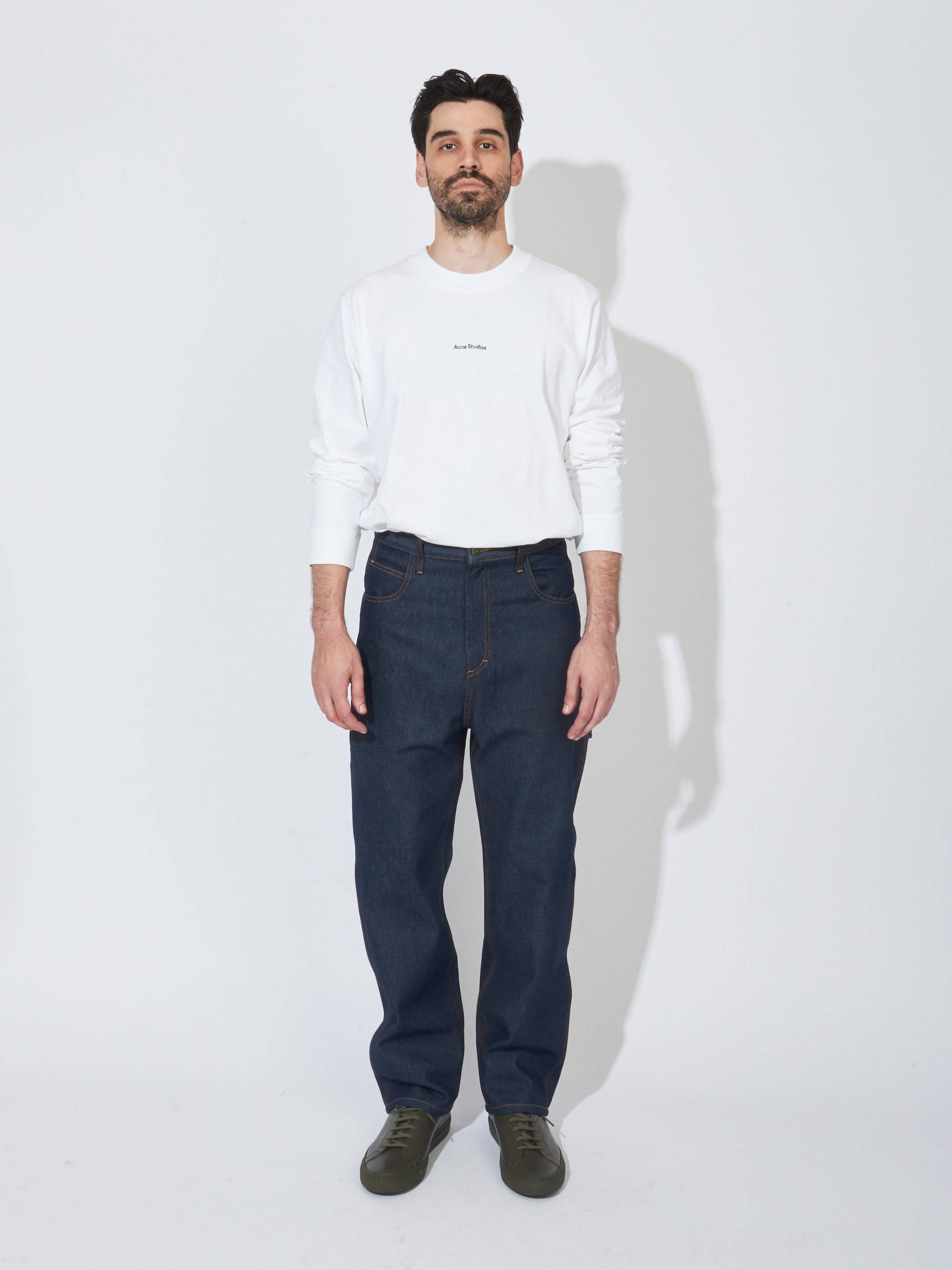 Monitaly - Indigo Denim Drop Crotch Painter Pants – Frances May