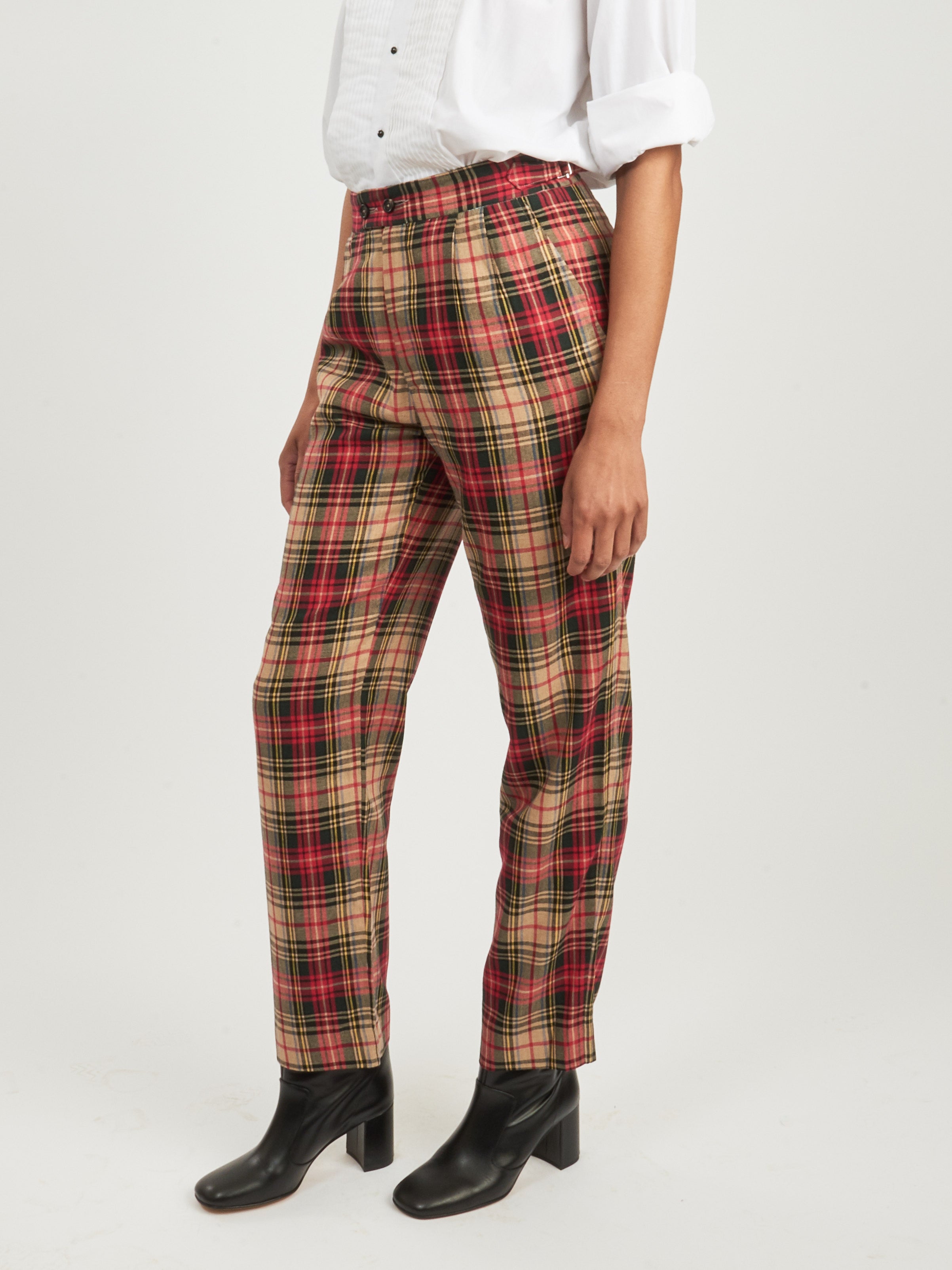 Grunge Plaid Pants in Red | BOOGZEL CLOTHING – Boogzel Clothing