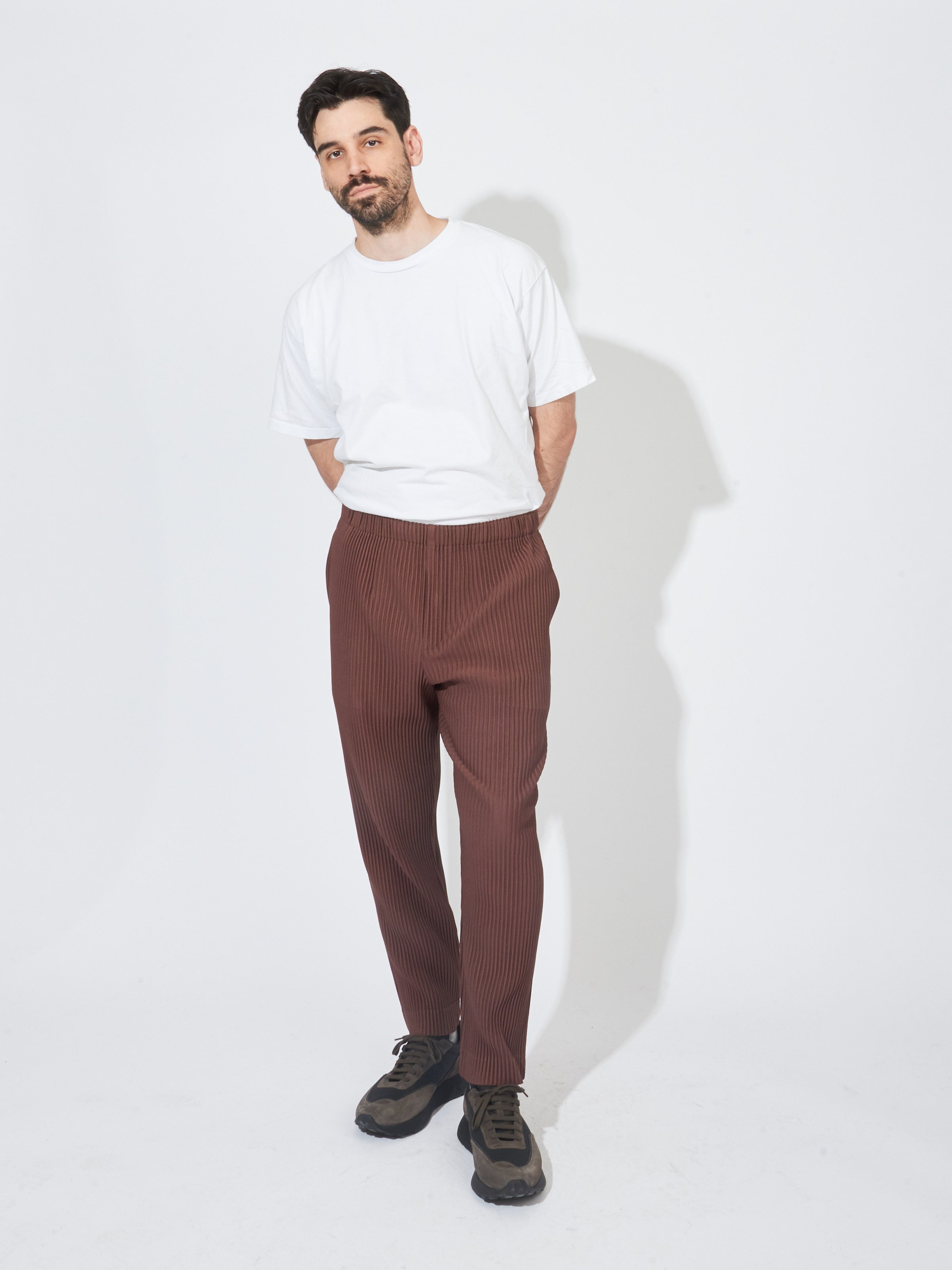 Homme Plisse Issey Miyake - Cocoa Brown Mc September Pants ...
