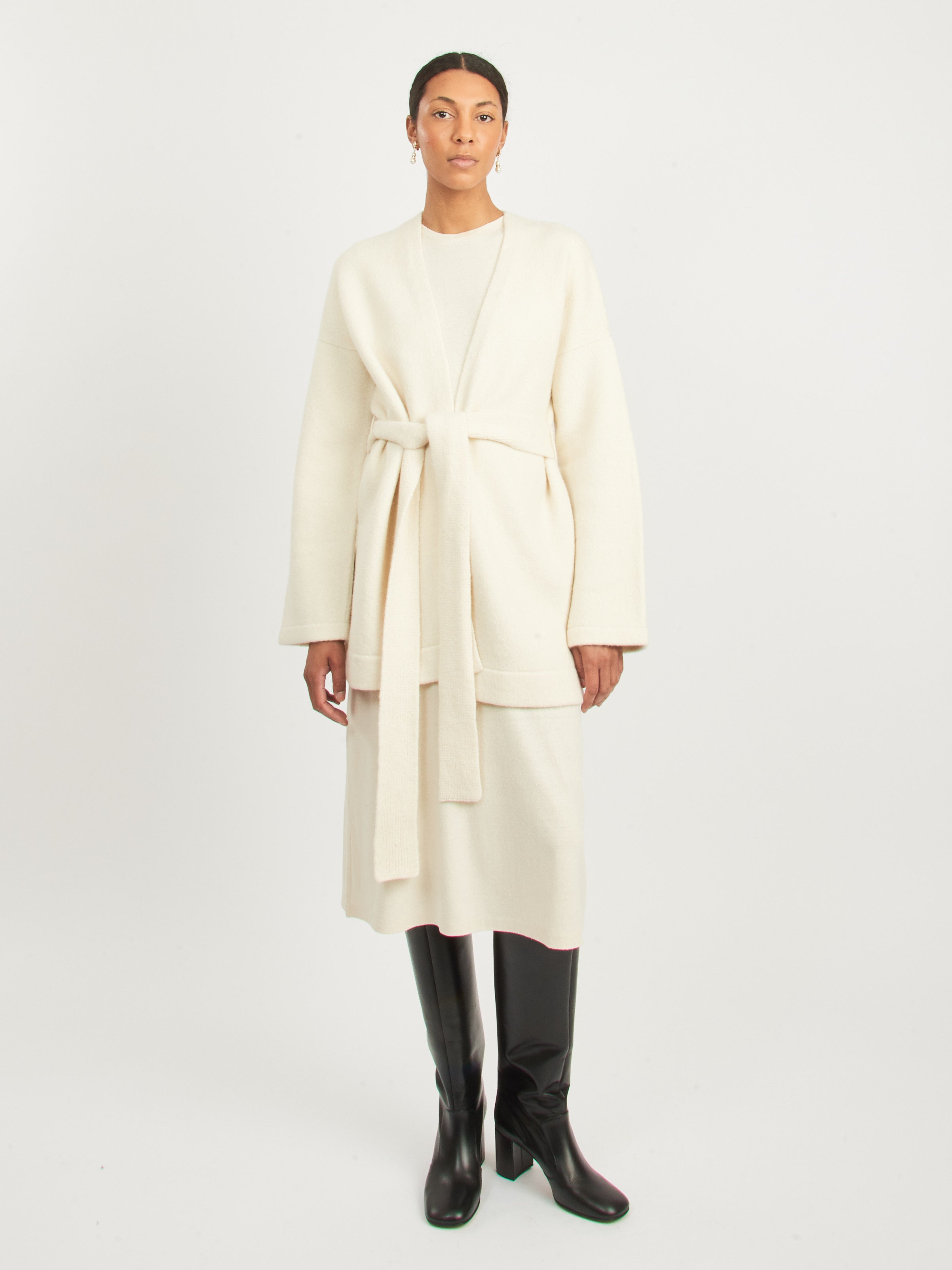 Lauren Manoogian - Raw White Open Cardigan – Frances May