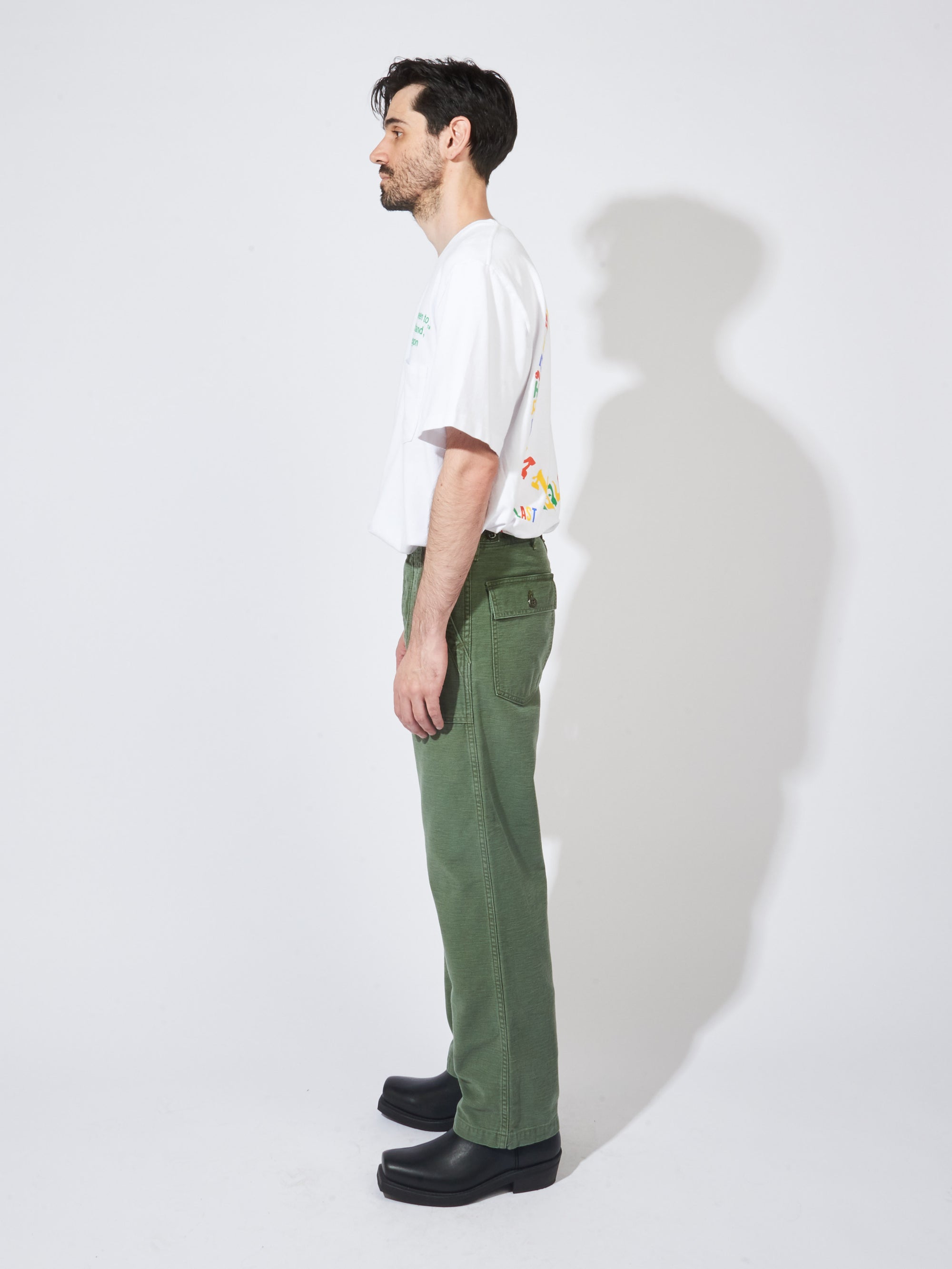 Green Used Wash US Army Fatigue Pants