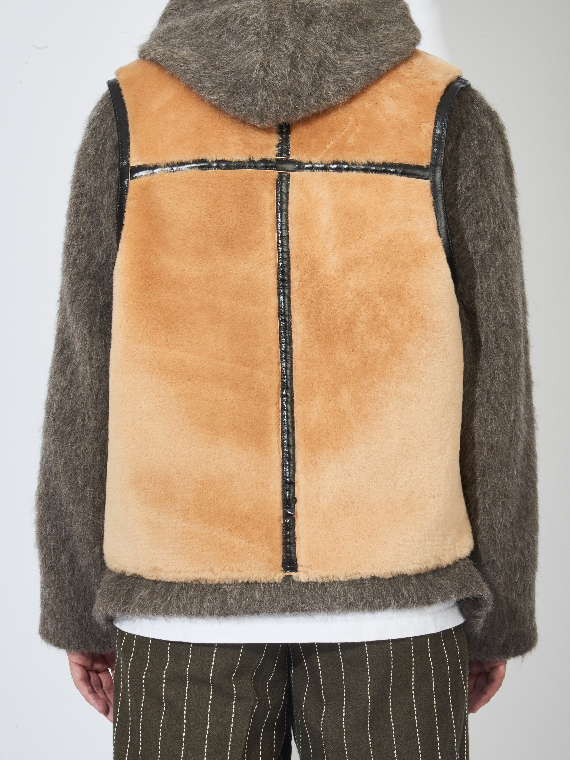 Our Legacy - Black/Brown Reversible Shearling Vest – Frances May