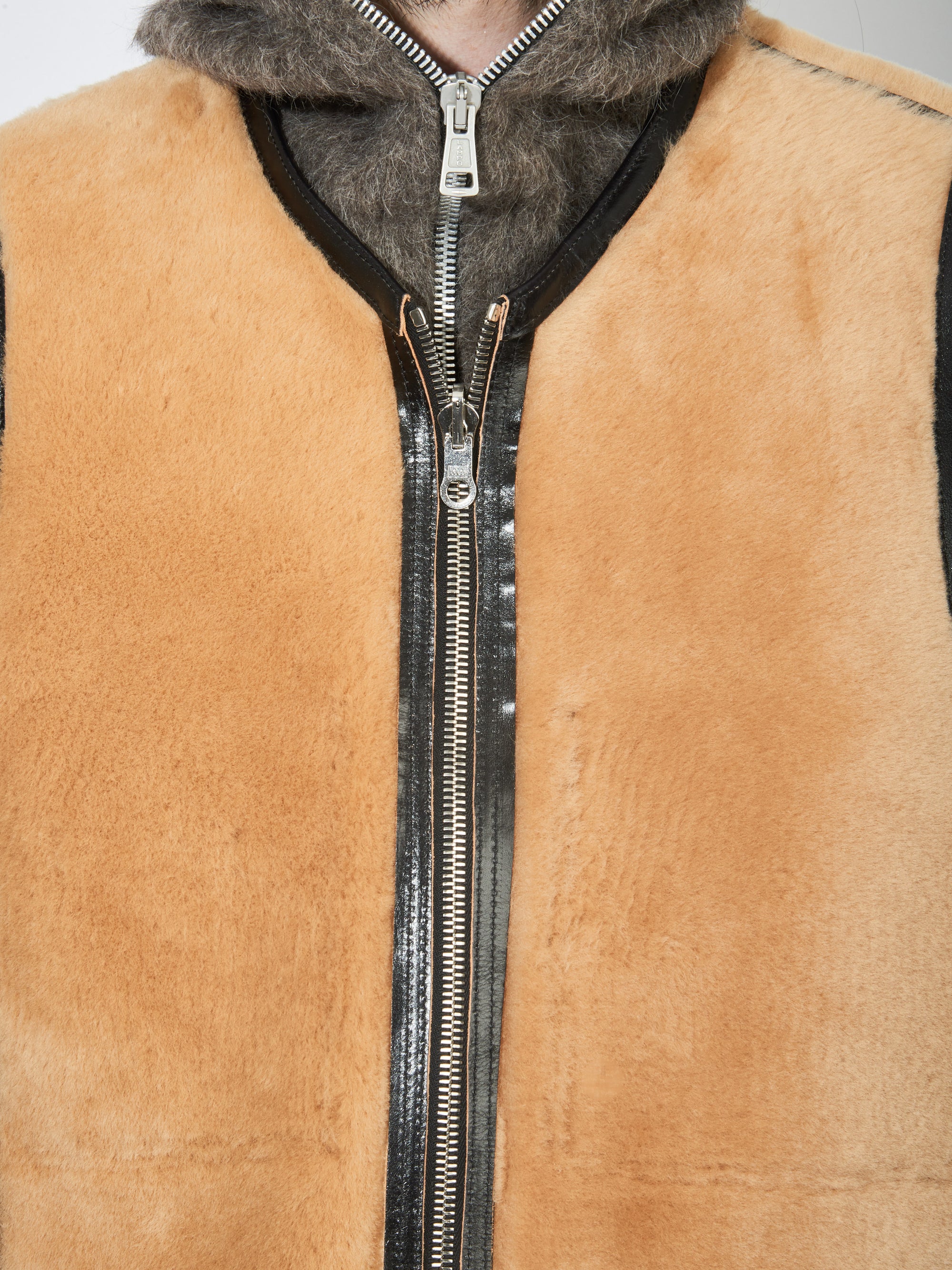 Our Legacy - Black/Brown Reversible Shearling Vest – Frances May