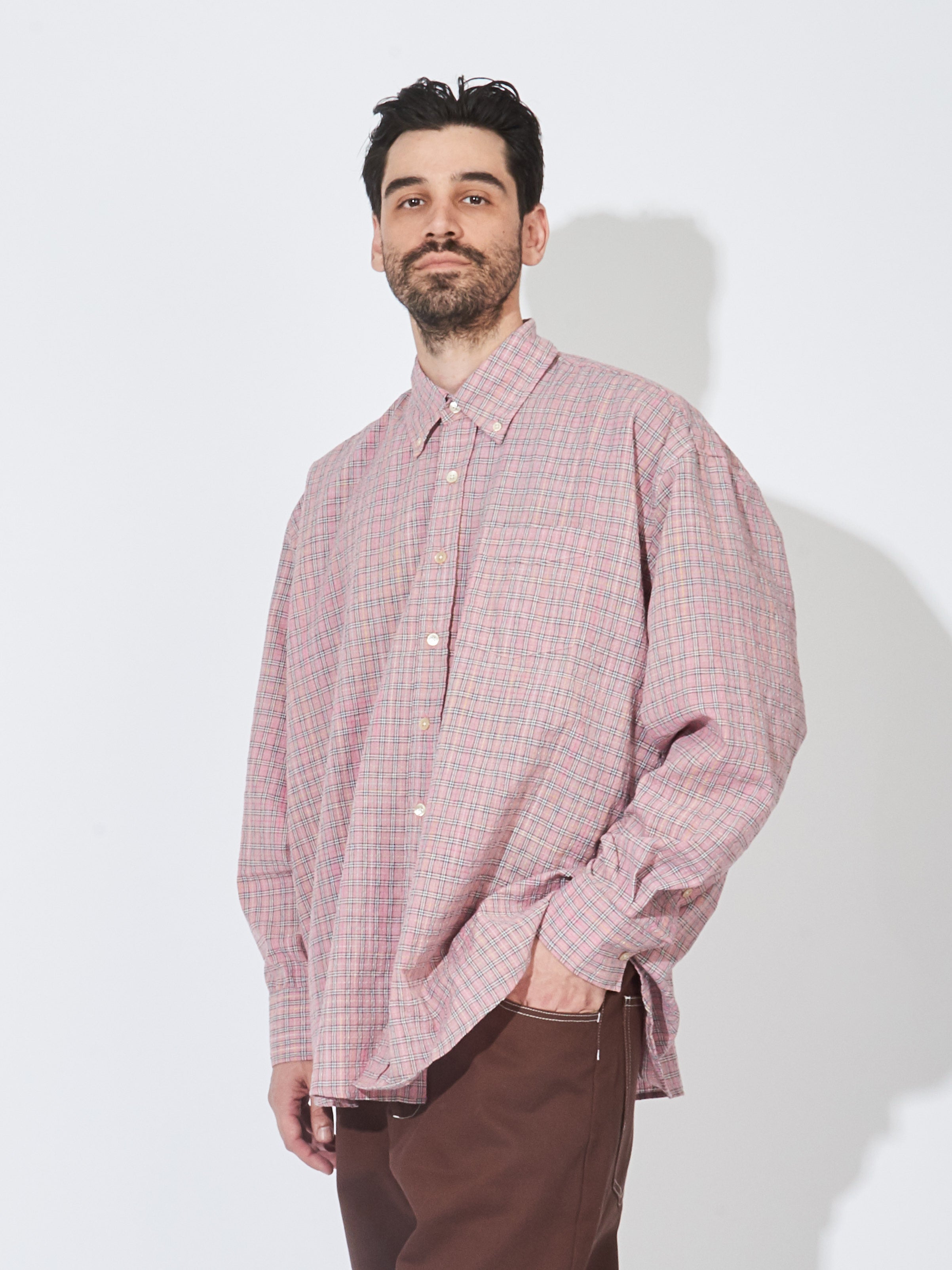 Pink Kimble Check Borrowed BD Shirt