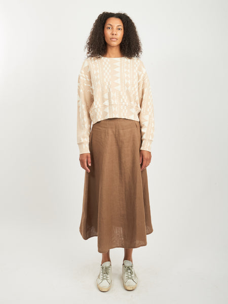Raquel Allegra Camel Dirty White Joburg Sweatshirt Frances May