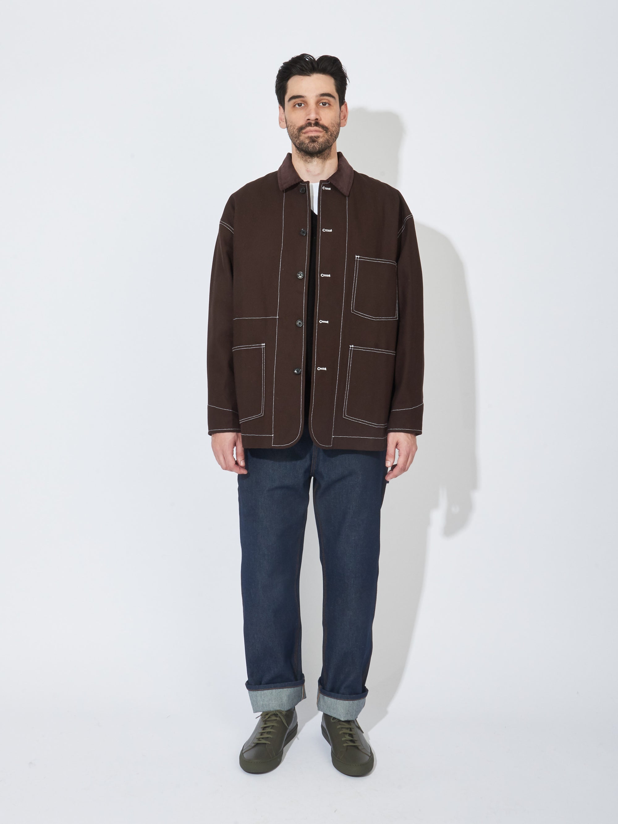 Brown Cotton Canvas Barn Coat