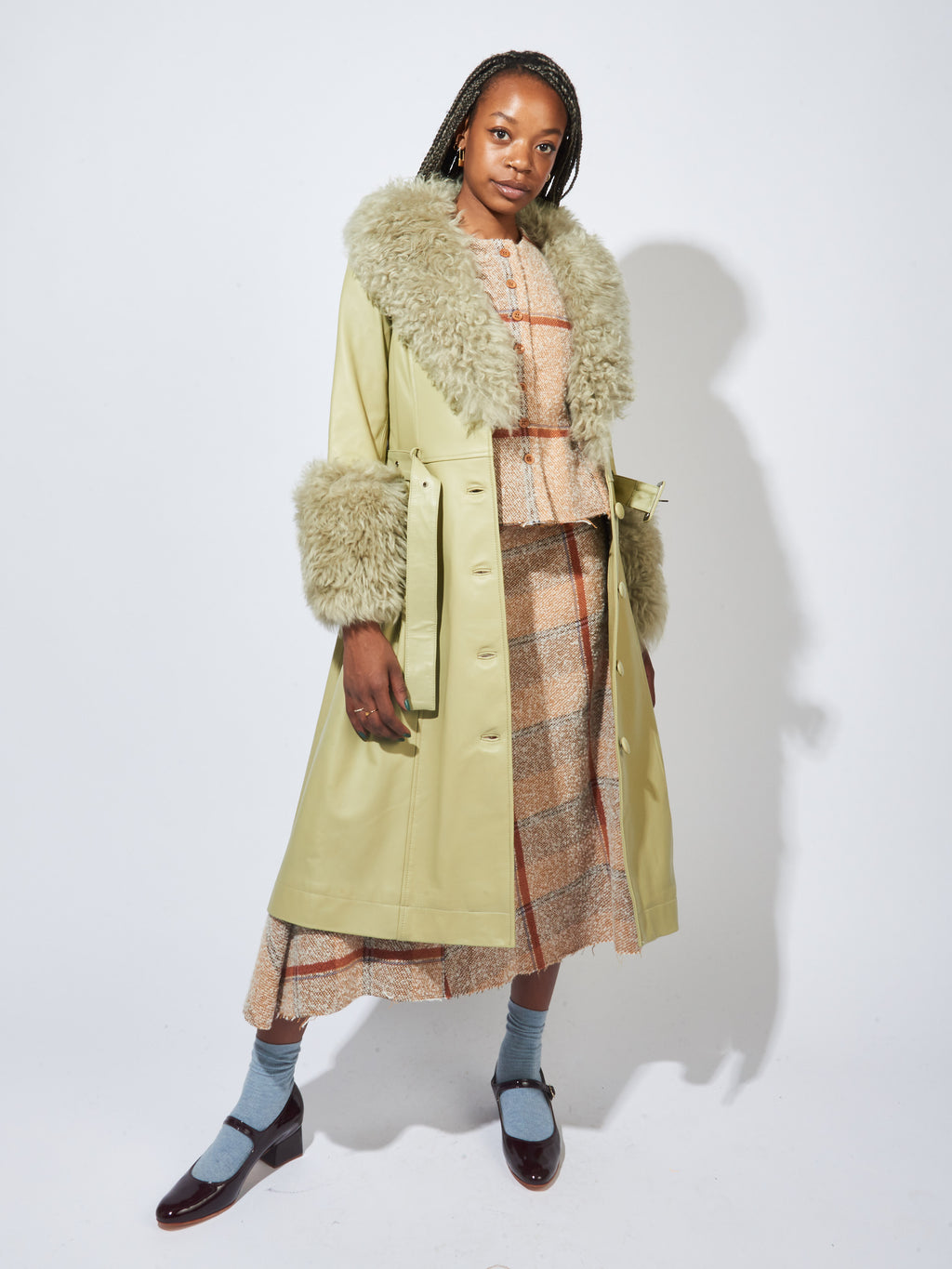 Saks Potts - Sage Foxy Shearling – Frances May