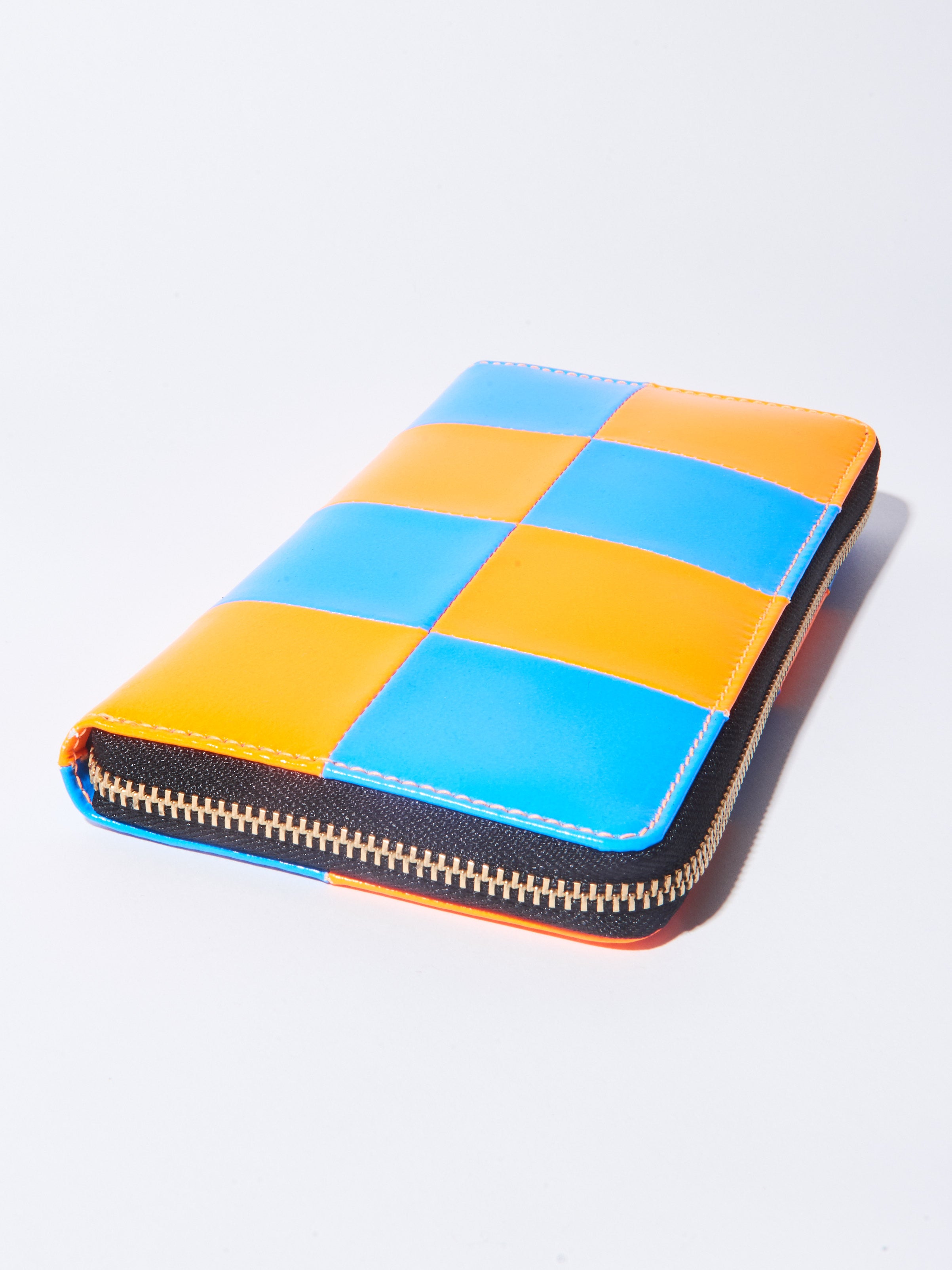 FLUO SQUARES LEATHER WALLET