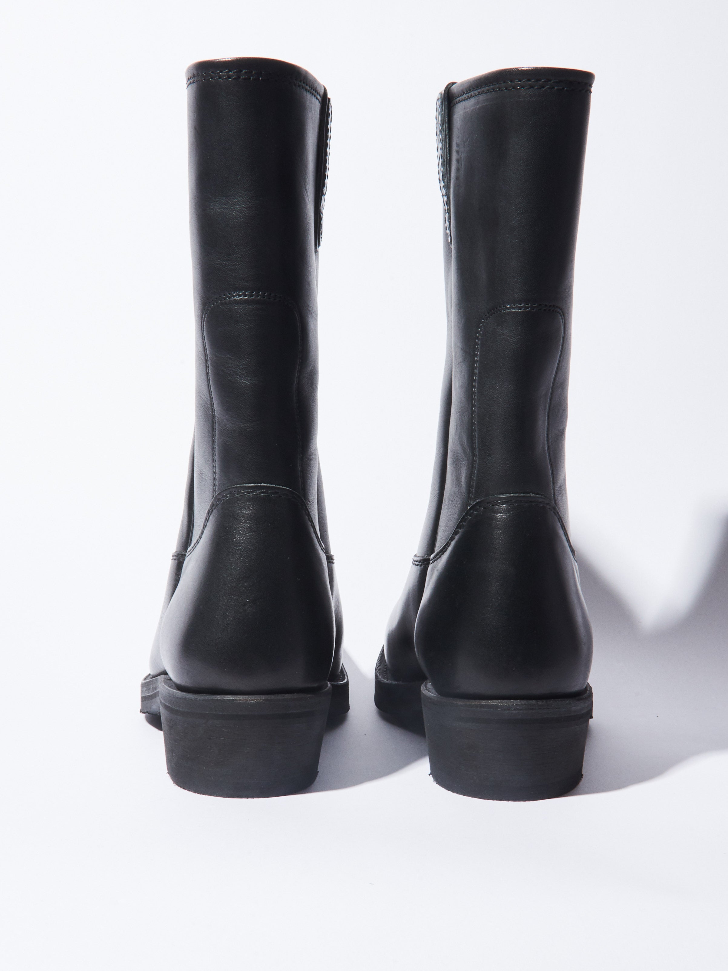 Our Legacy - Black Leather Flat Toe Boot – Frances May