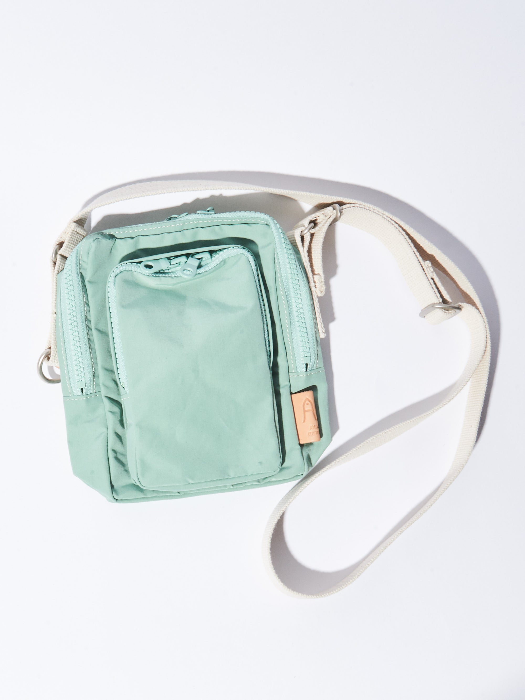 Double zip cloth handbag