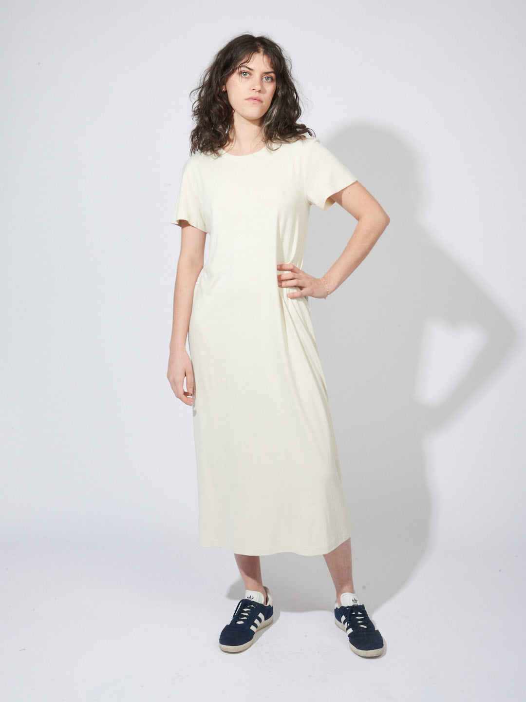 Undyed Wild Silk Jersey Tee Dress