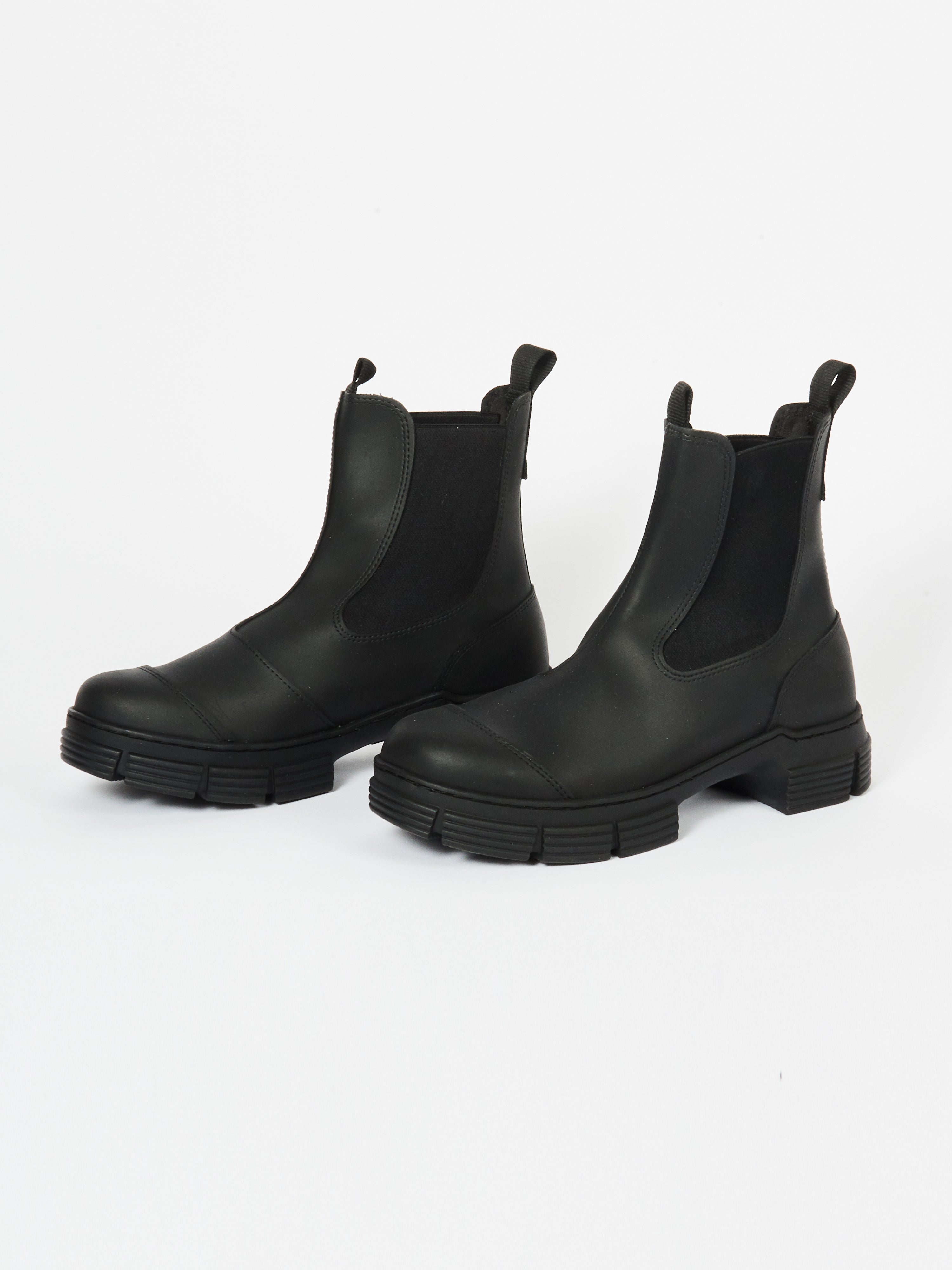 Black Recycled Rubber City Boot