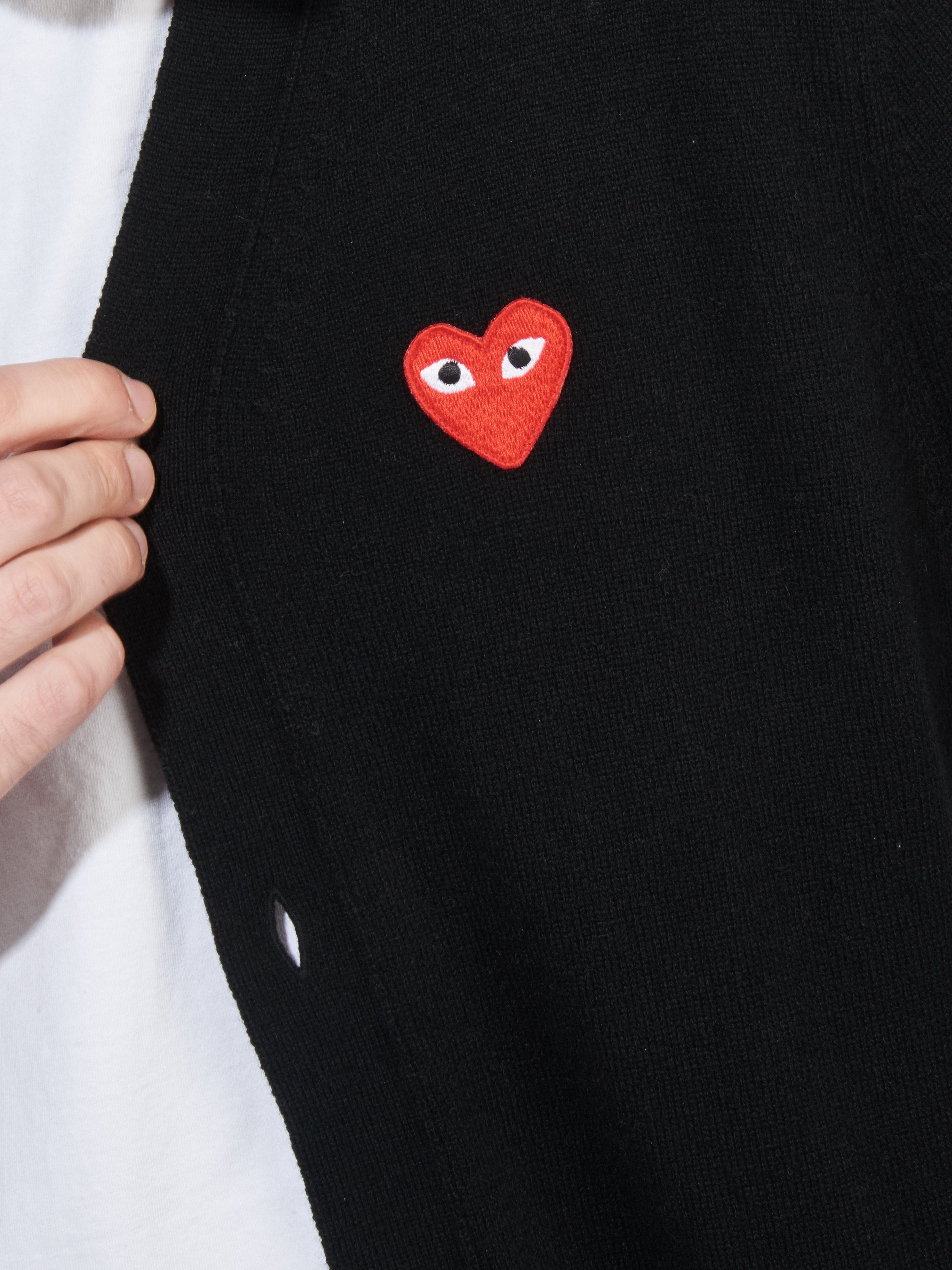 Comme Des Garcons PLAY Black Heart Play Cardigan Frances May