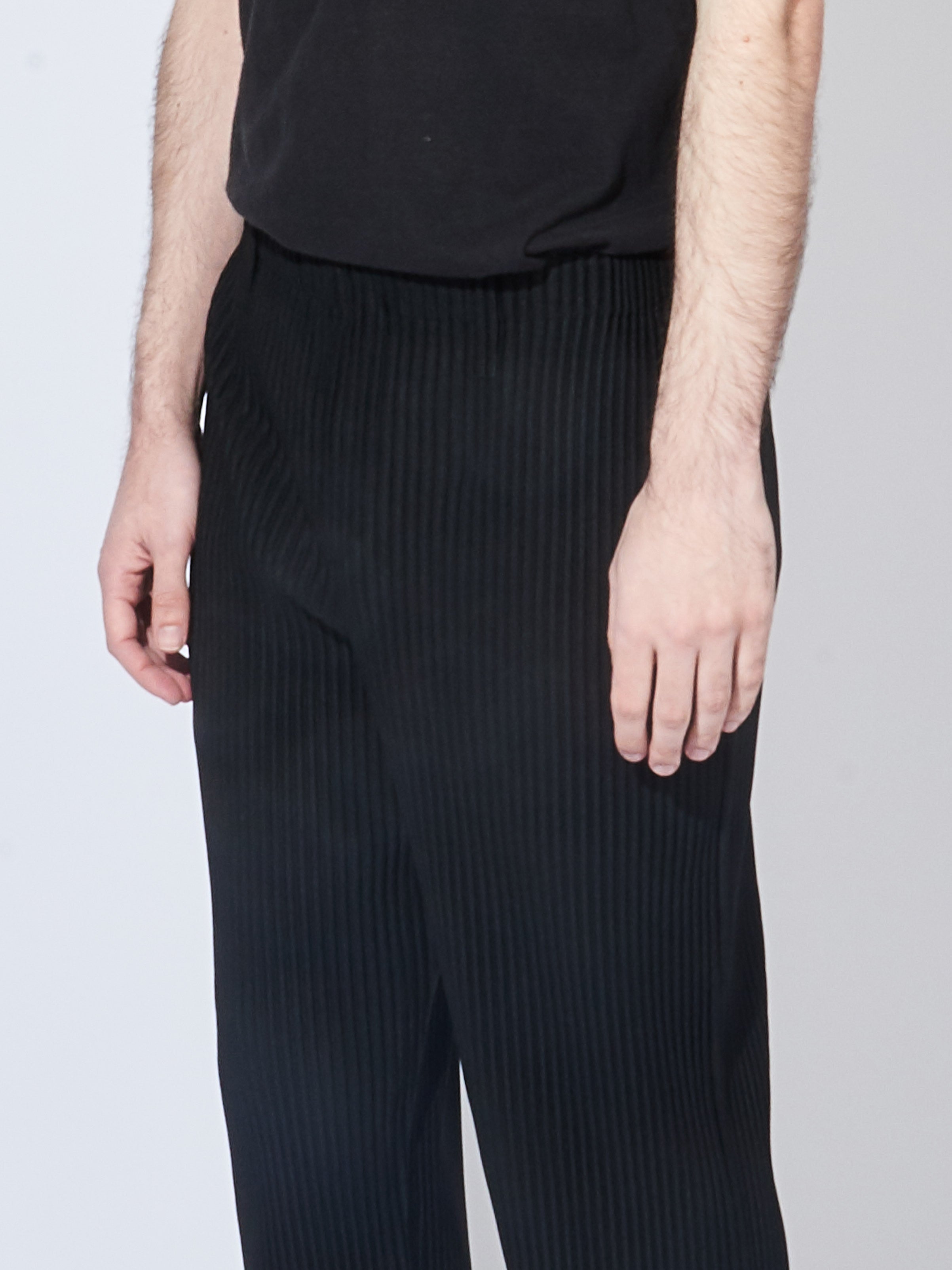 Black Basics Straight Pants