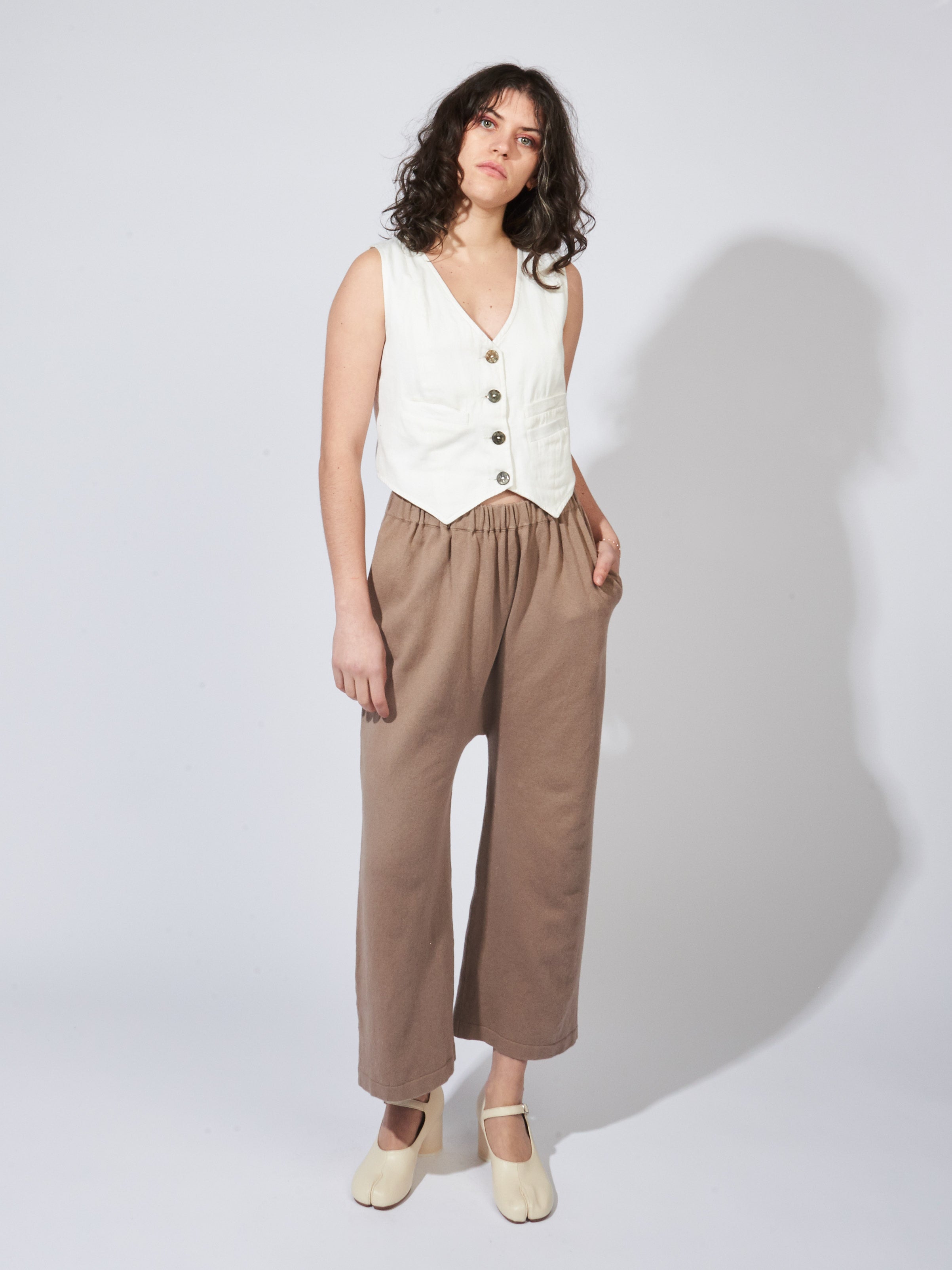 Lauren Manoogian - Taupe Peg Pants – Frances May