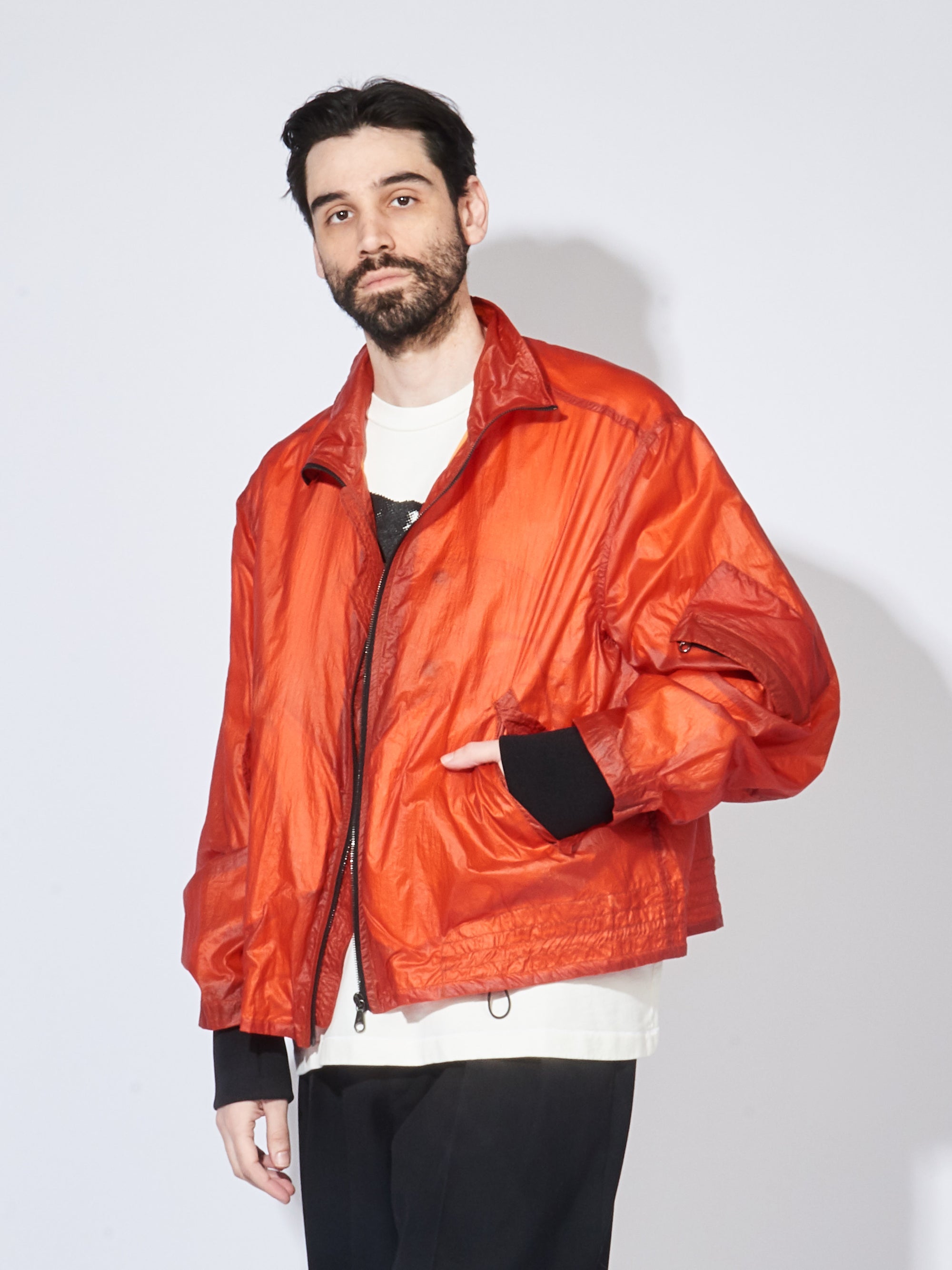 Eld Rubberized Nylon Luft Jacket